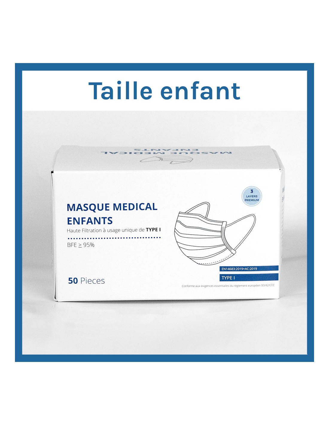 Masque Chirurgical ENFANT 3 plis EN 14683 - AVEC MOTIFS